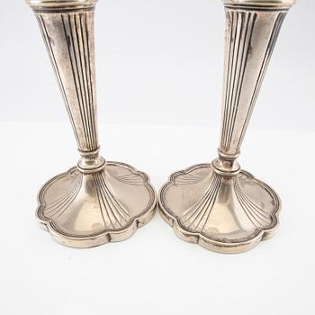 Candlesticks, 1 pair, silver, Swedish import marks.