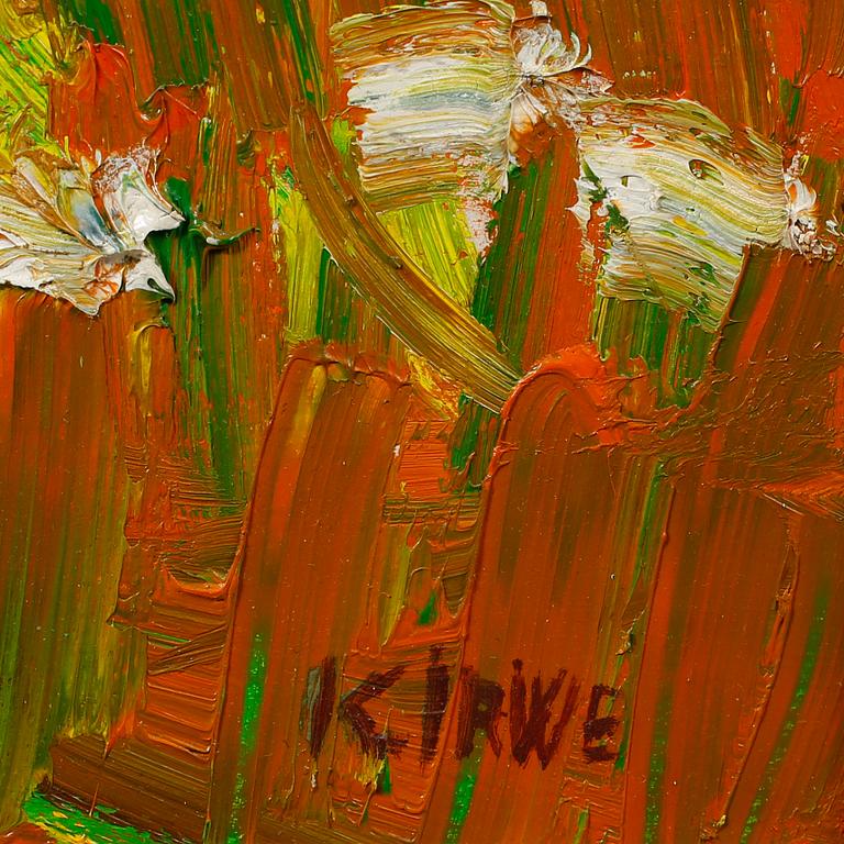 KNUT IRWE, olja på pannå, signerad.