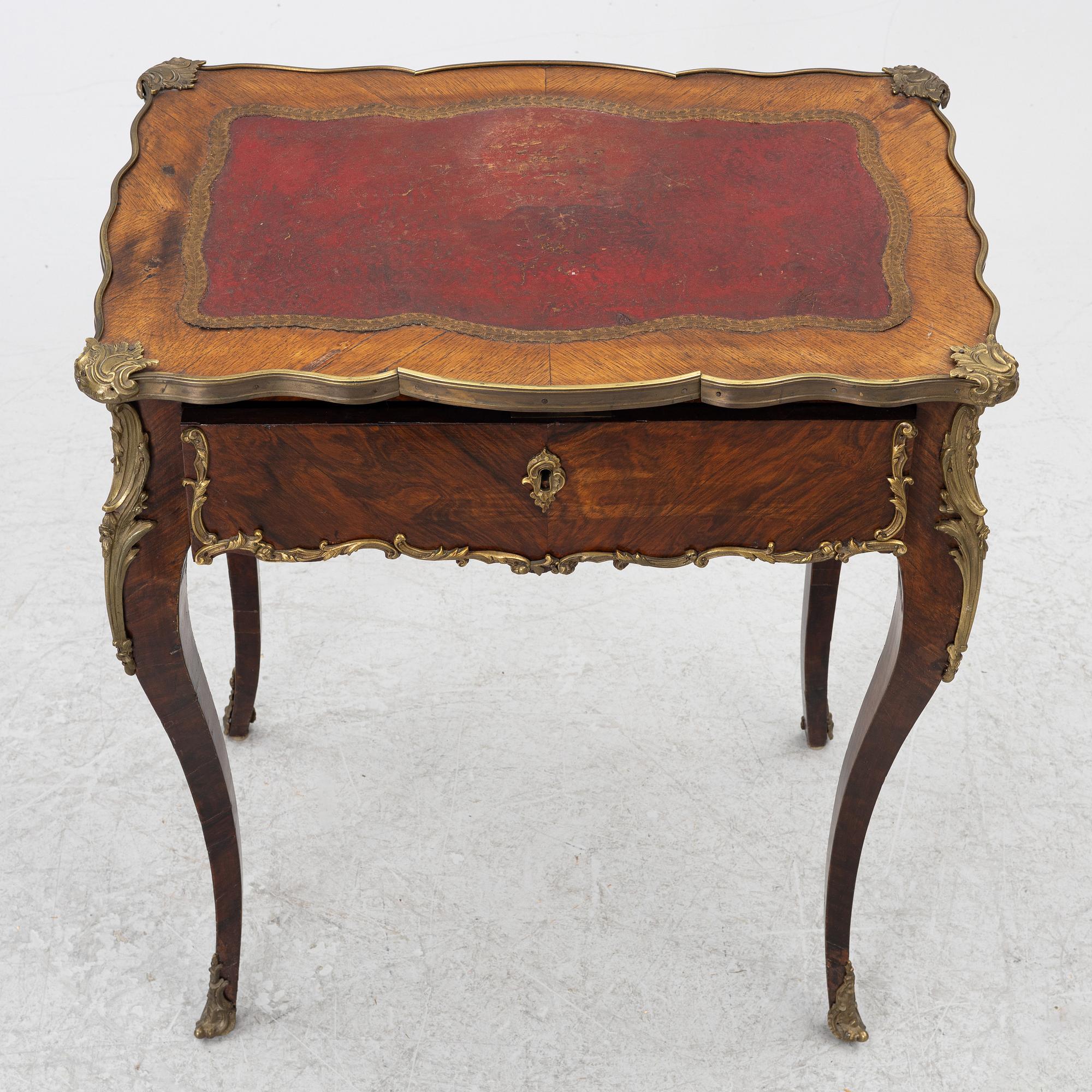 Work table with drawer, Rococo style 19th century.