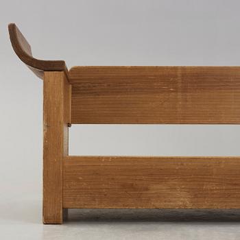 An Axel Einar Hjorth stained pine sofa 'Sandhamn', Nordiska Kompaniet 1933.