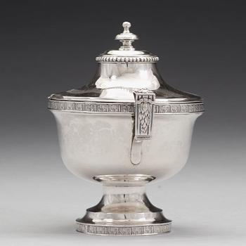 Melchior Faust, sockerskål, silver, Göteborg 1786, gustaviansk.