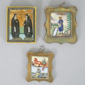 MINIATYRER, 3 st, 1800/1900-tal.