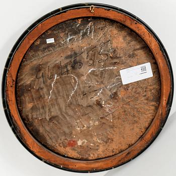 OKÄND KONSTNÄR, Olja på pannå.