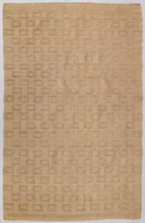 Rauha Aarnio-Vuorinen, A 1950s Finnish flat weave carpet. Circa 225x145 cm.