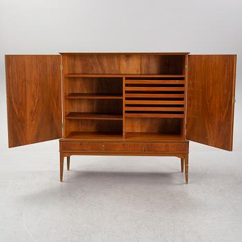A walnut veneered cabinet, 1940's/50's.