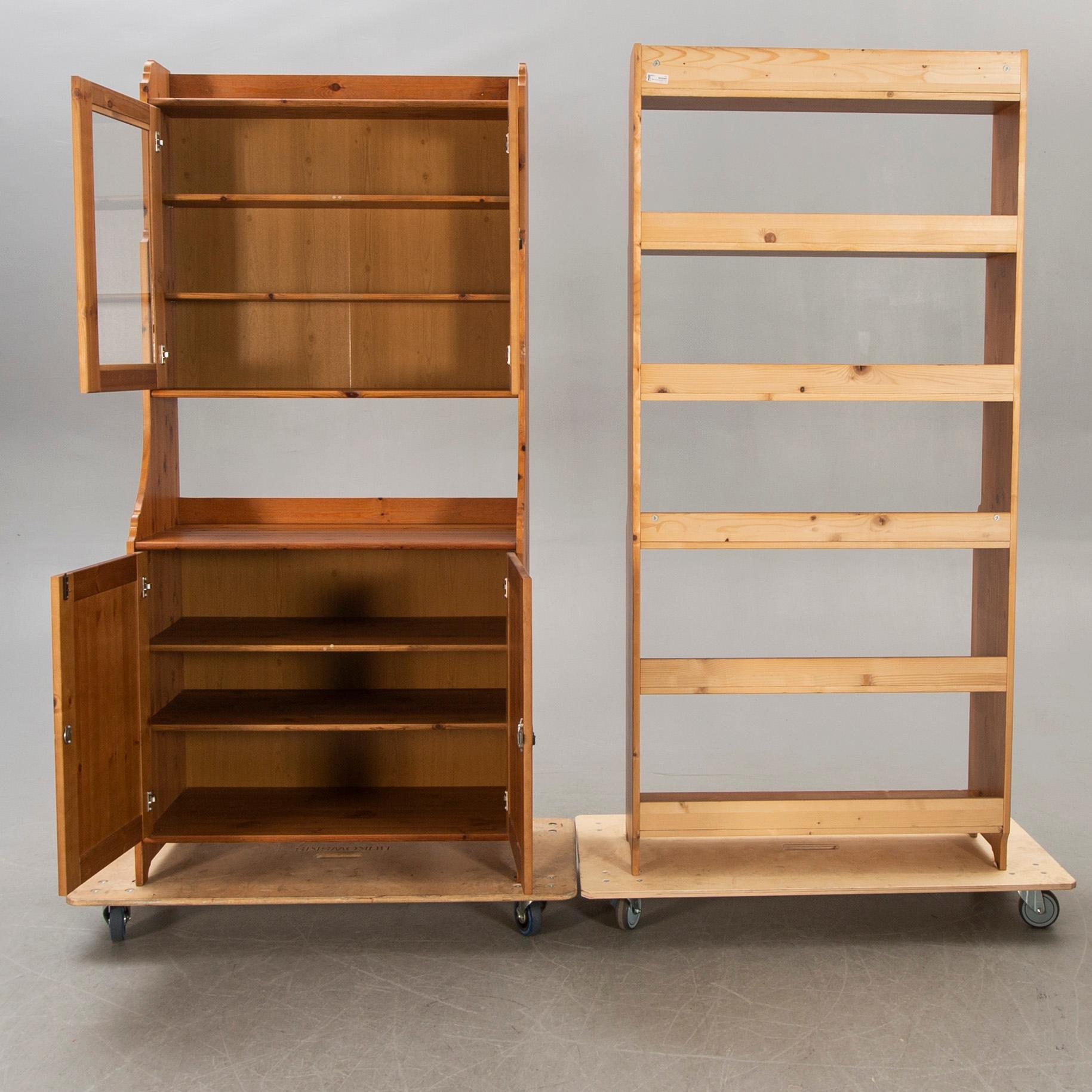 A set of two pine Leksvik shelves for IKEA.