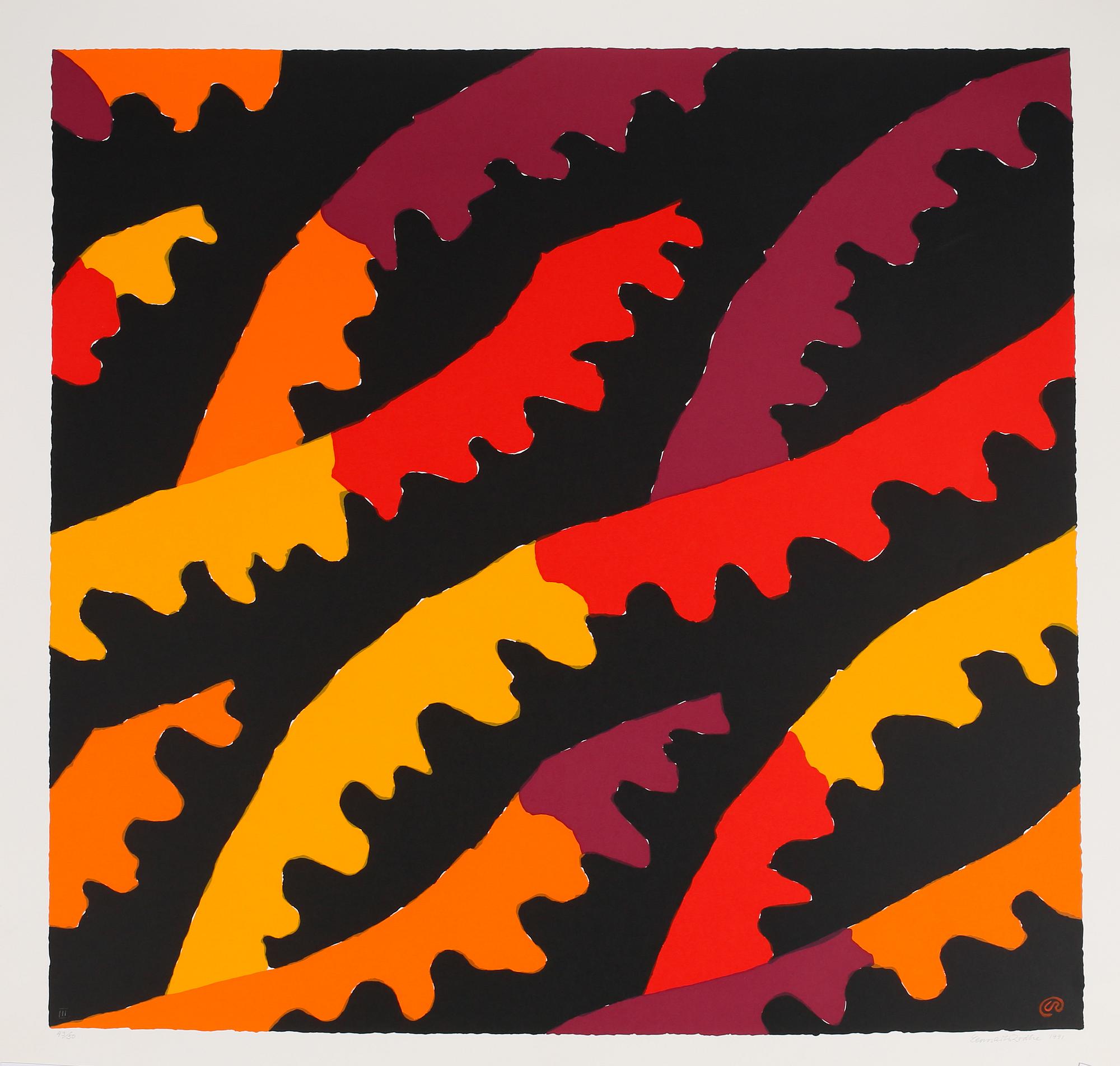 LENNART RODHE, färgseriegrafi, signerad, numrerad 43/50 samt daterad 1991.