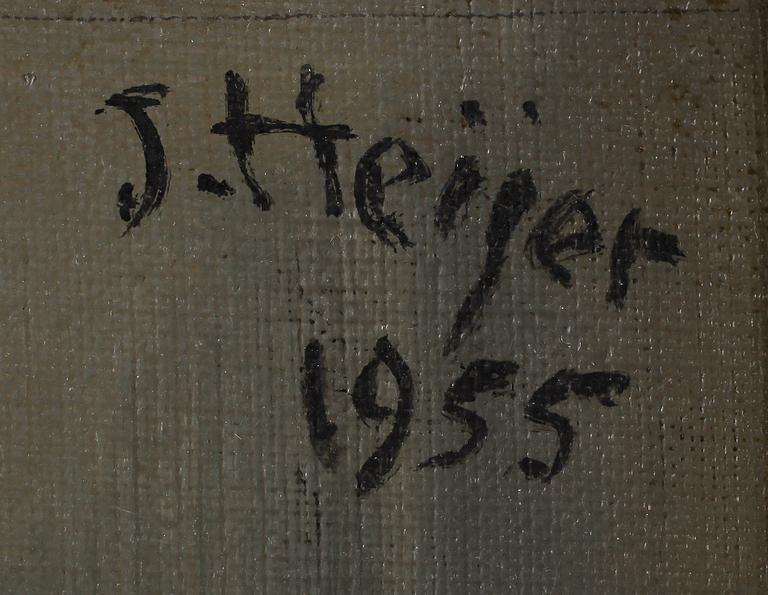 OKÄND KONSTNÄR, olja på duk, signerad J Heijer och daterad 1955.