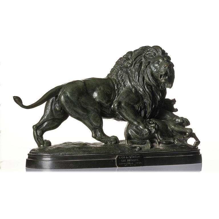 Paul-Édouard Delabrièrre, "Lion of Senegal on antelope".