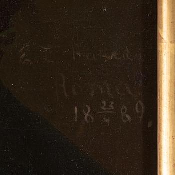 ELISHA TAYLOR BAKER, oil on canvas. Signed and dated Roma 23/4 1889.