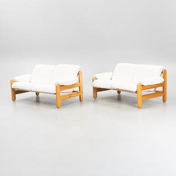 A pair of pinewood sofas from IKEA, second part of the 20th Century.