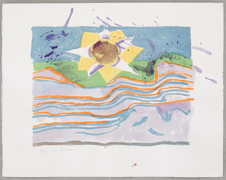 litographs with watercolour, signed and numbered.