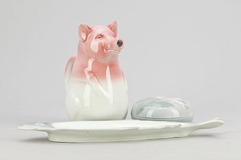 PARTI PORSLIN, 3 delar, bl a Karl Lindström, Rörstrand, Sverige, 1900-tal.