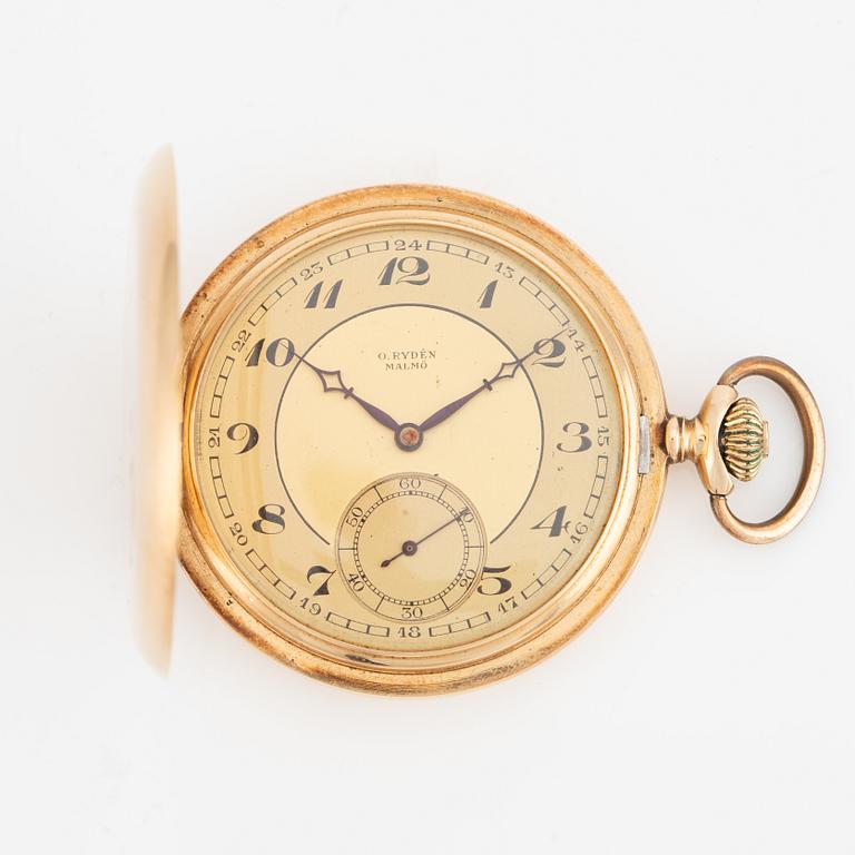 Pocket watch, Savonette, 14K gold, 52 mm.