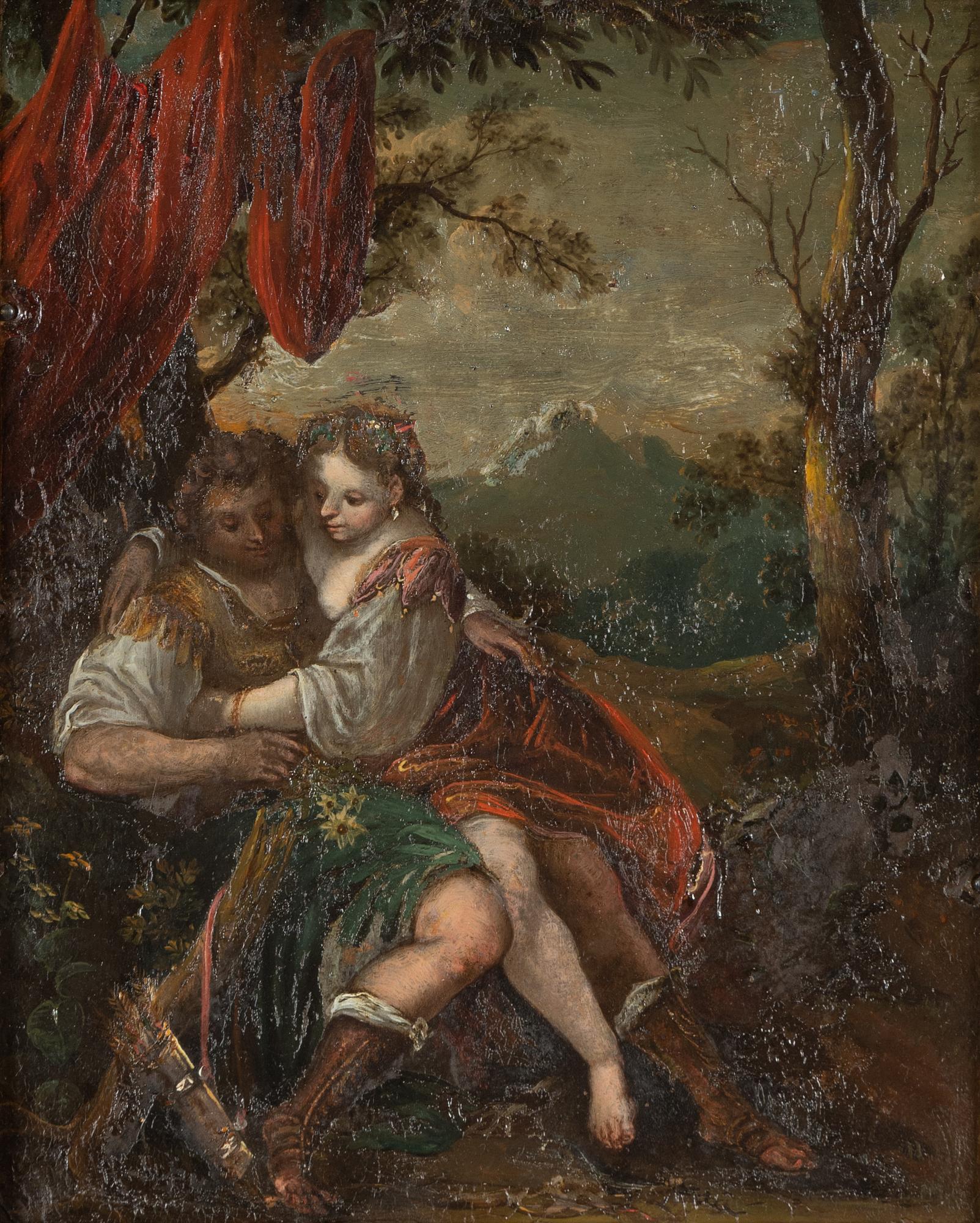 French school, 18th Century, oil on copper.