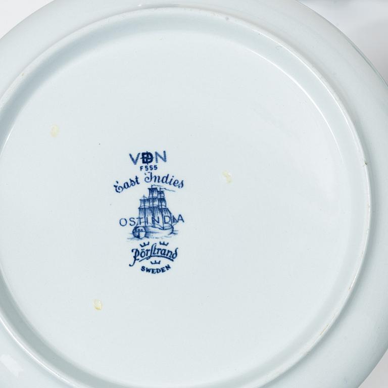 Matservis, 107 delar, porslin, "Ostindia", Rörstrand, varierande åldrar.