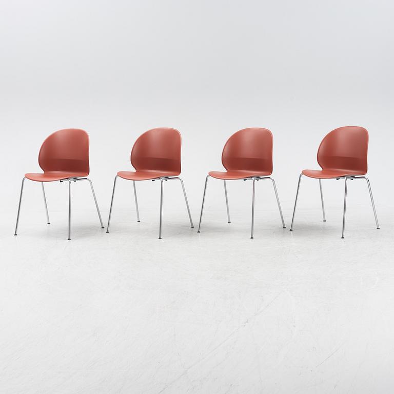 Nendo, a set of four model 'N02-10 Recycle' chairs, Fritz Hansen, Denmark, 2020.