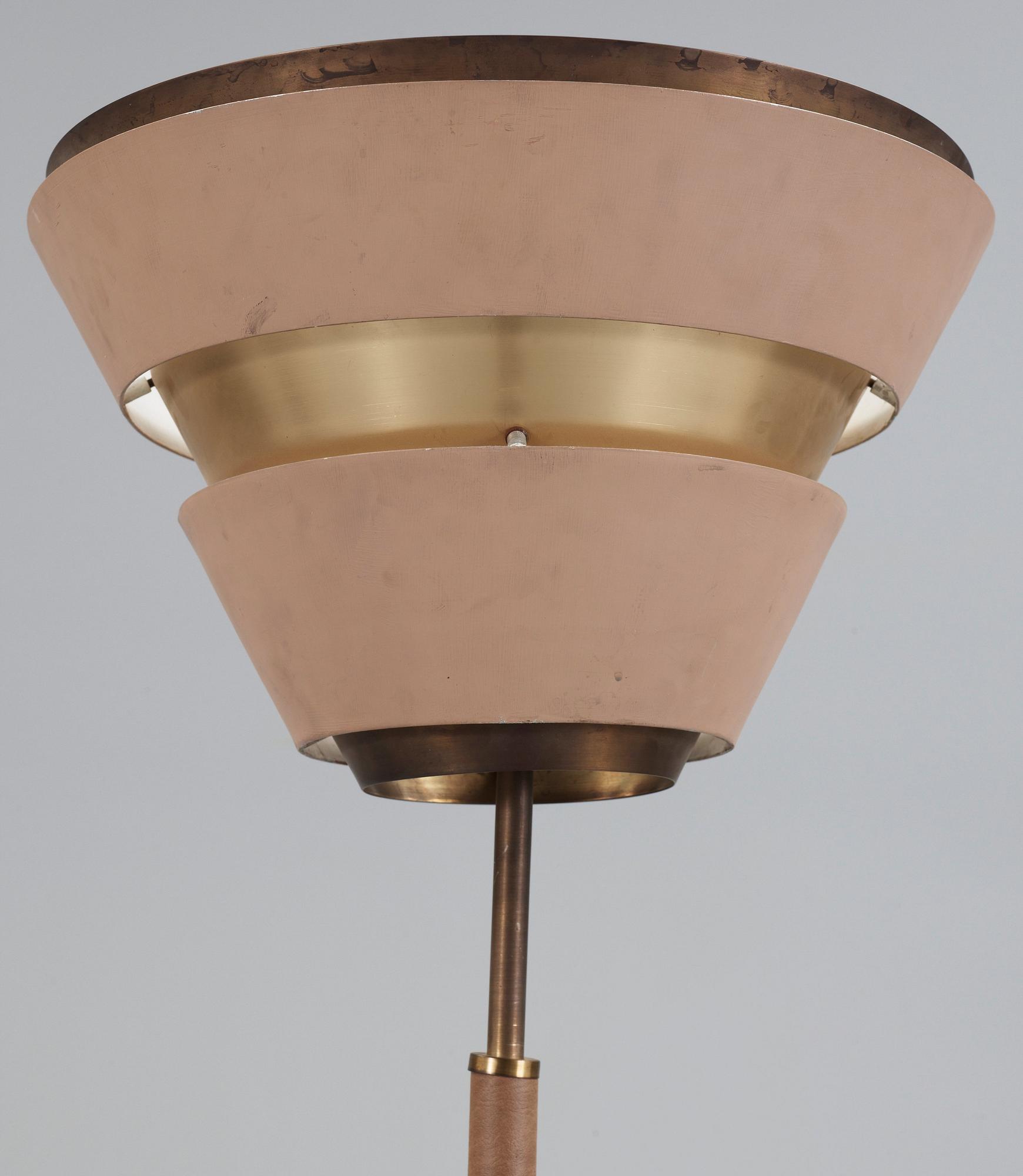 OKÄND FORMGIVARE, möjligen en skiss av Alvar Aalto tänkt för Valaistustyö, golvlampa 1950-tal.