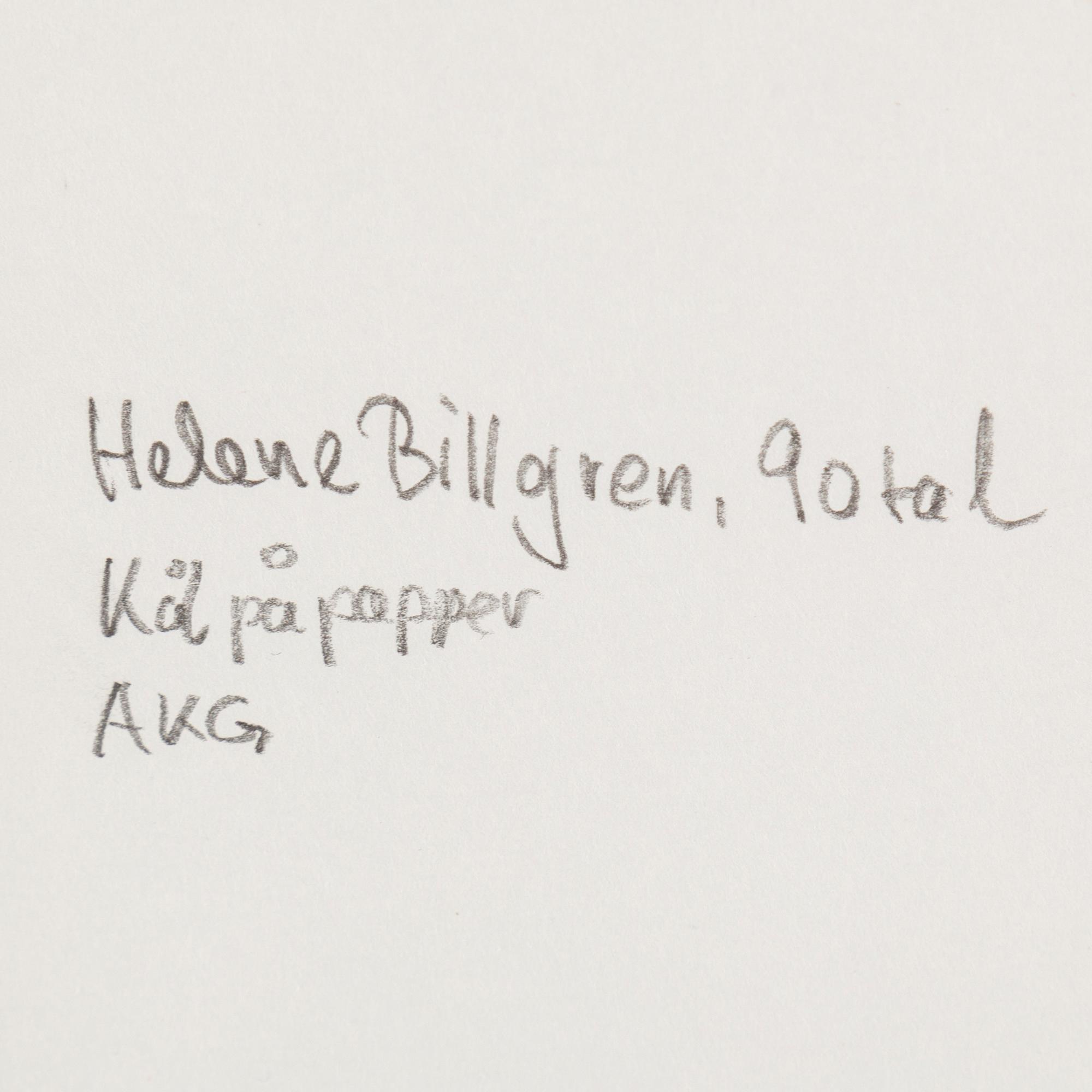 HELENE BILLGREN, drawing executed in the 1990's.