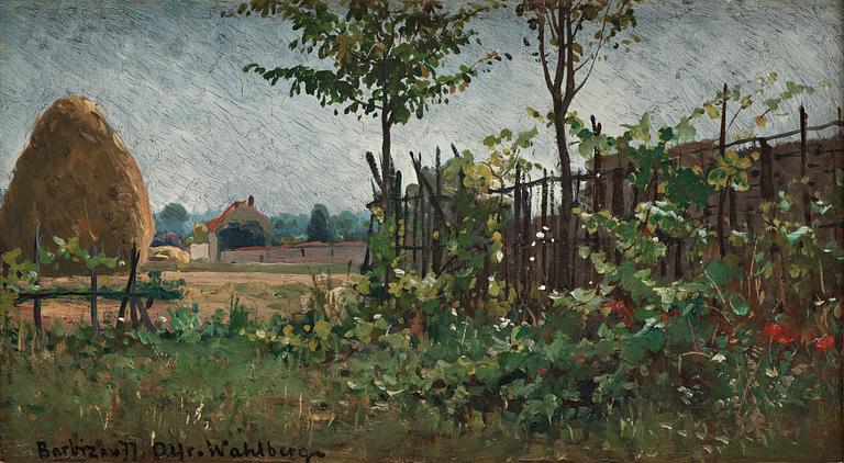 Alfred Wahlberg, French landscape, Barbizon.