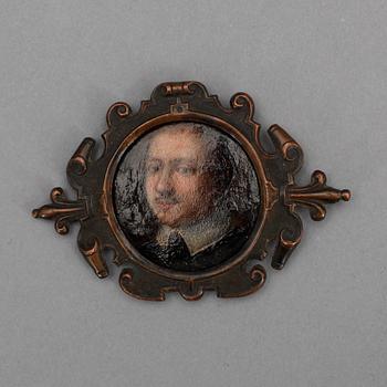 OKÄND KONSTNÄR, miniatyr, olja på koppar, barock, 1600-tal.