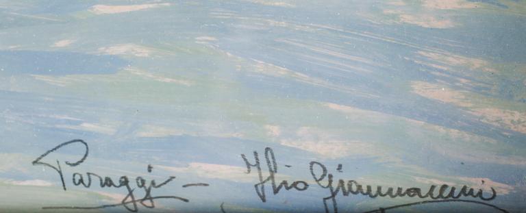 ILIO GIANNACCINI, olja på papper, sign.