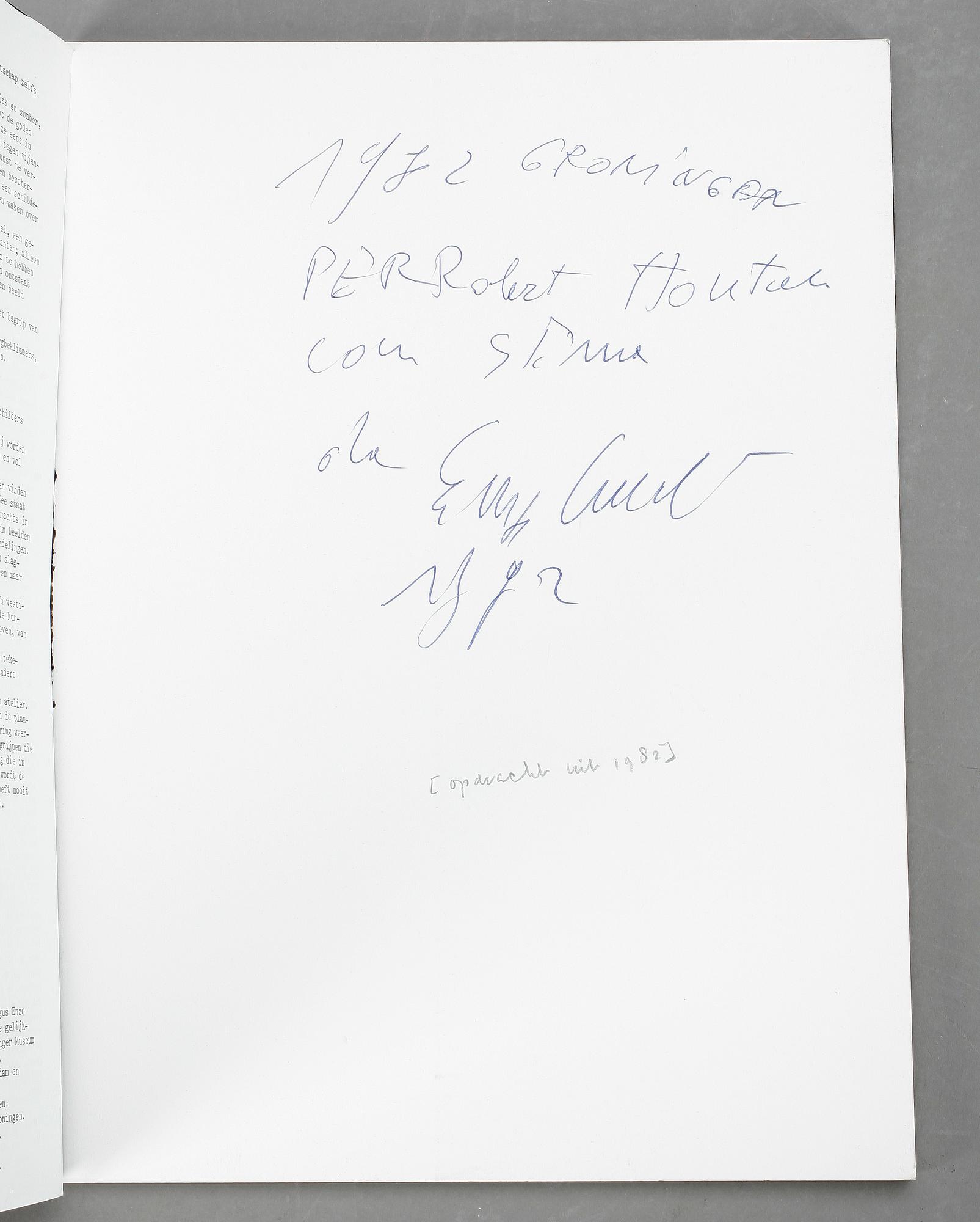ENZO CUCCHI, bok/katalog, "Zeichnungen", signerad.