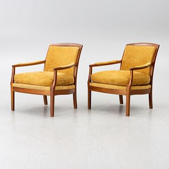 Kerstin Hörlin-Holmquist, a pair of 'Famnen' armchairs, Sweden, second half of the 20th century.