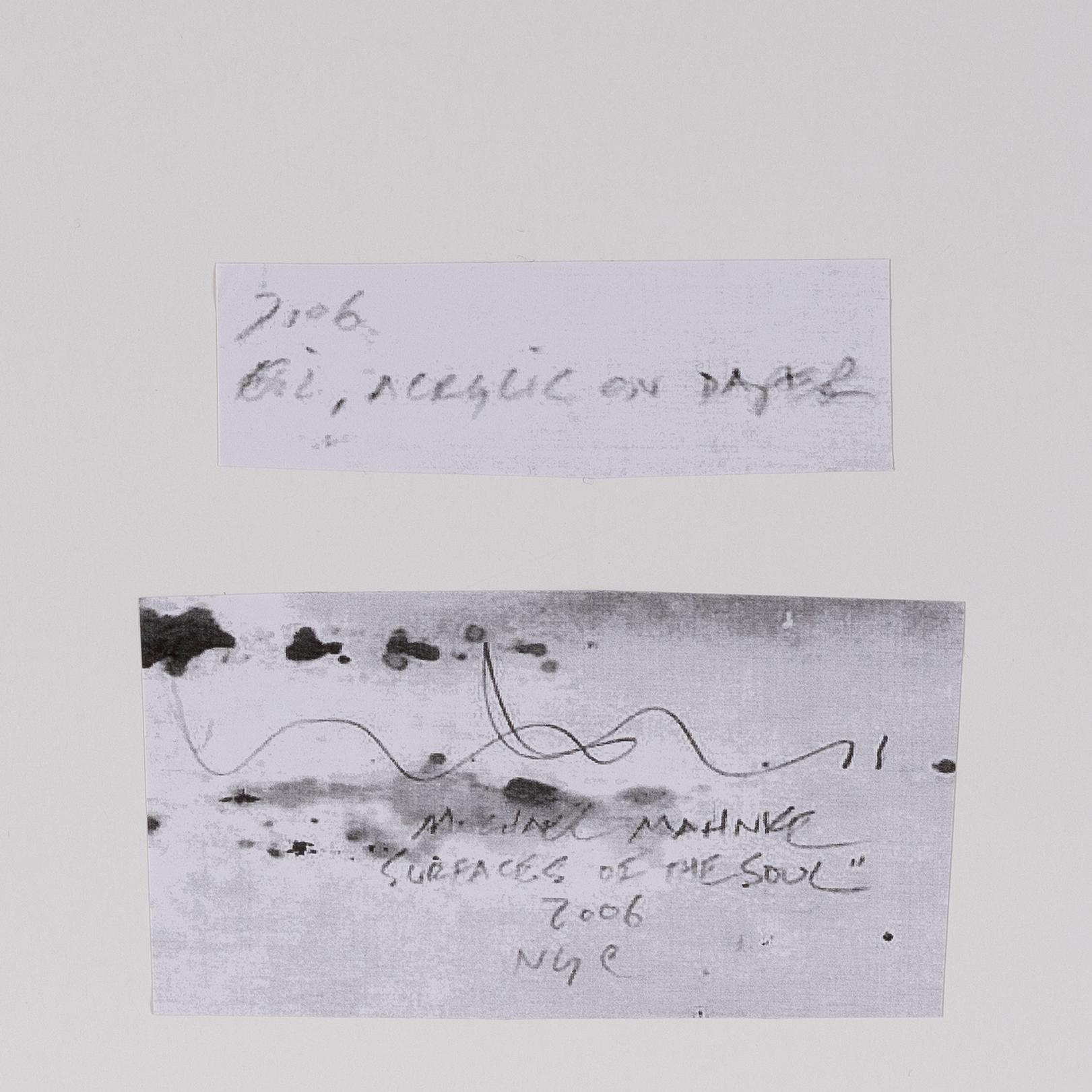 Michael Mahnke, oil and acrylic on paper, signed and dated 2006 verso.