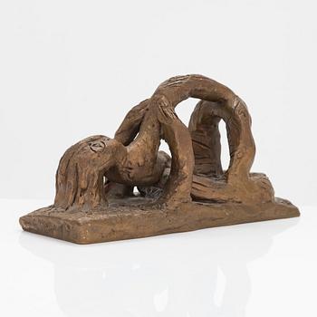 Alpo Jaakola, skulptur, brons, signerad.
