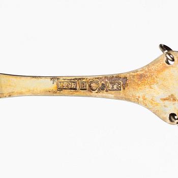 Mocha spoons, 5+12 pcs, silver, including with mark of Mema, Lidköping, Sweden 1991.