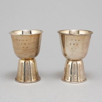 CODAN, bägare, 8 st, sterlingsilver. Mexiko, 1900-talets mitt.