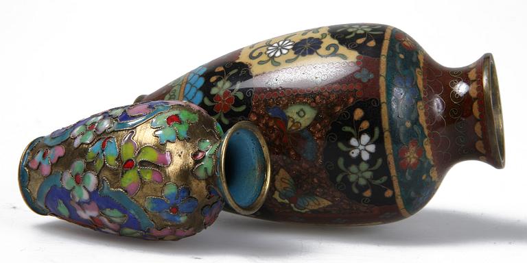 PARTI CLOISONNE, 8 delar, Kina, 1800/1900-tal.