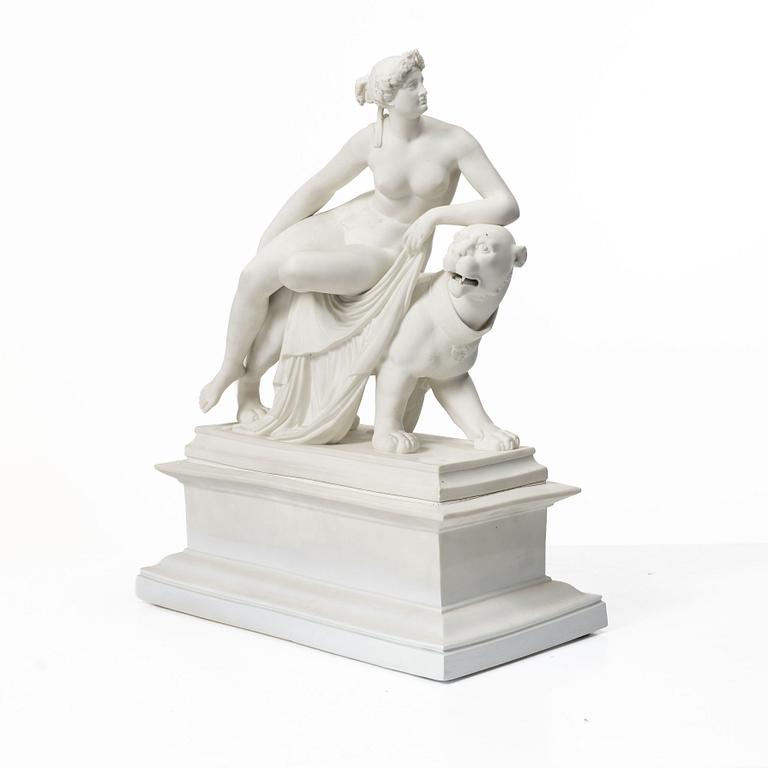 Johann Heinrich von Dannecker, efter, "Ariadne på pantern", parian, Gustavsberg.