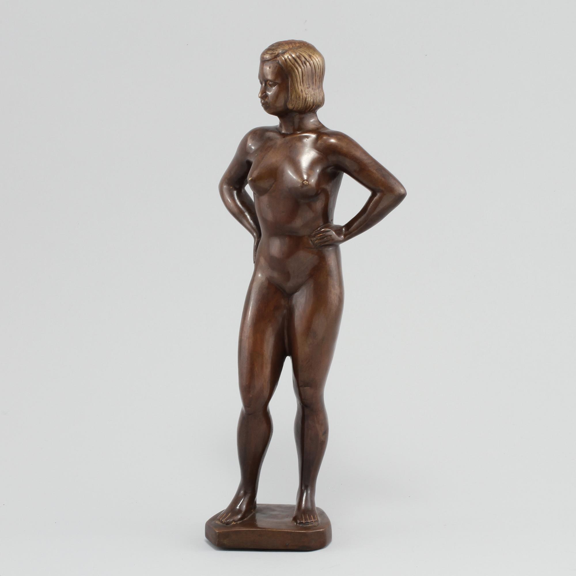 BROR FORSLUND, skulptur, brons, signerad.