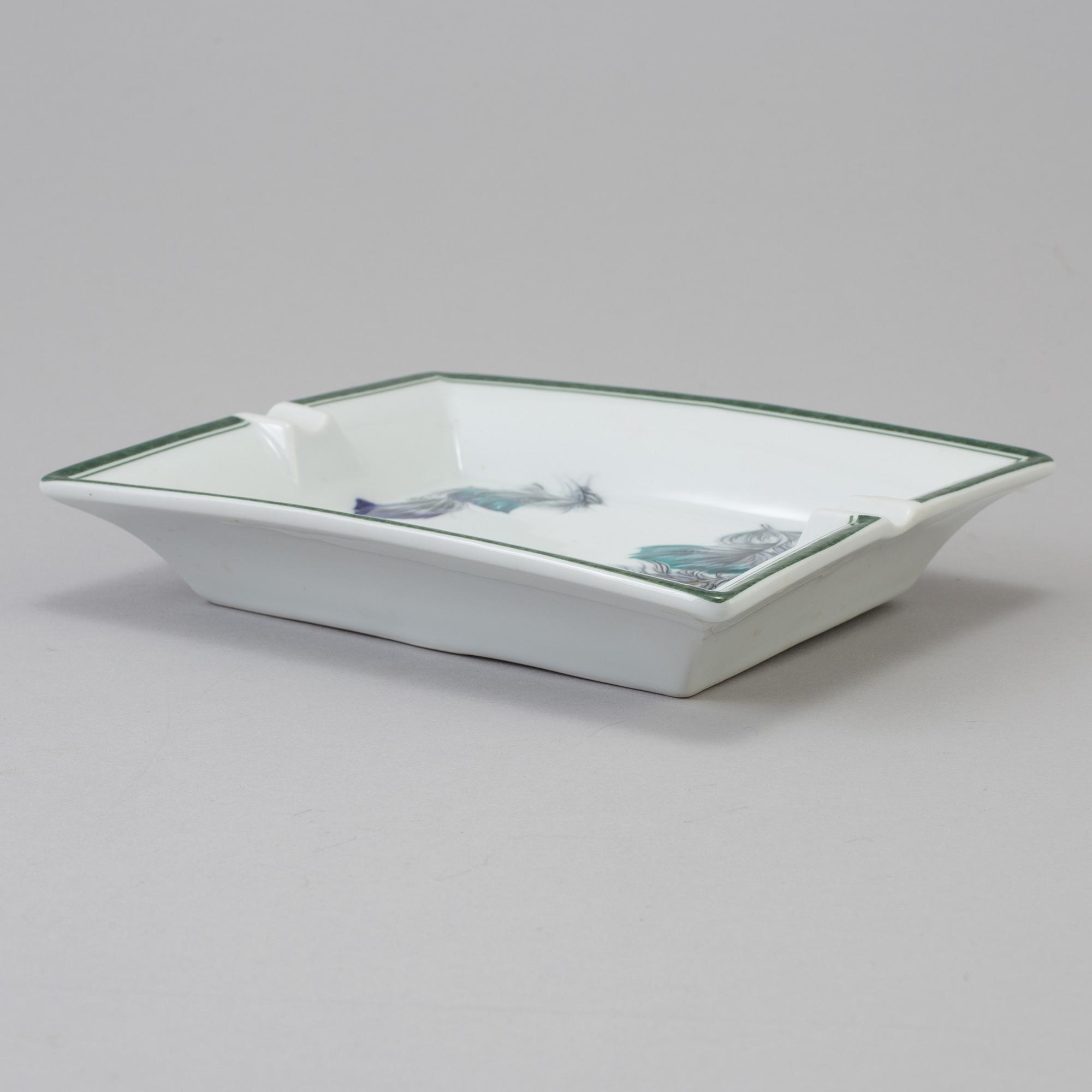 A Limoges porcelain ashtray, France.