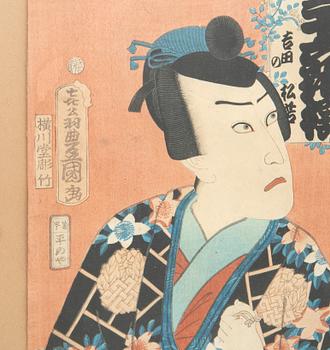 Utagawa Kunisada II, färgträsnitt, Japan 1800-talets senare del.