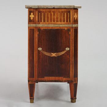 A Gustavian marquetry commode by G. Foltiern (master in Stockholm 1771-1804).