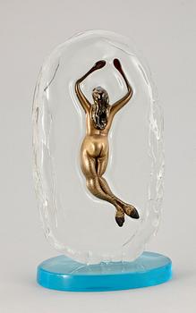 SKULPTUR, glas, Alfredo Rossi, Murano, sign.