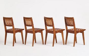Jens Risom, fyra stolar, Knoll, USA, 1940-tal.