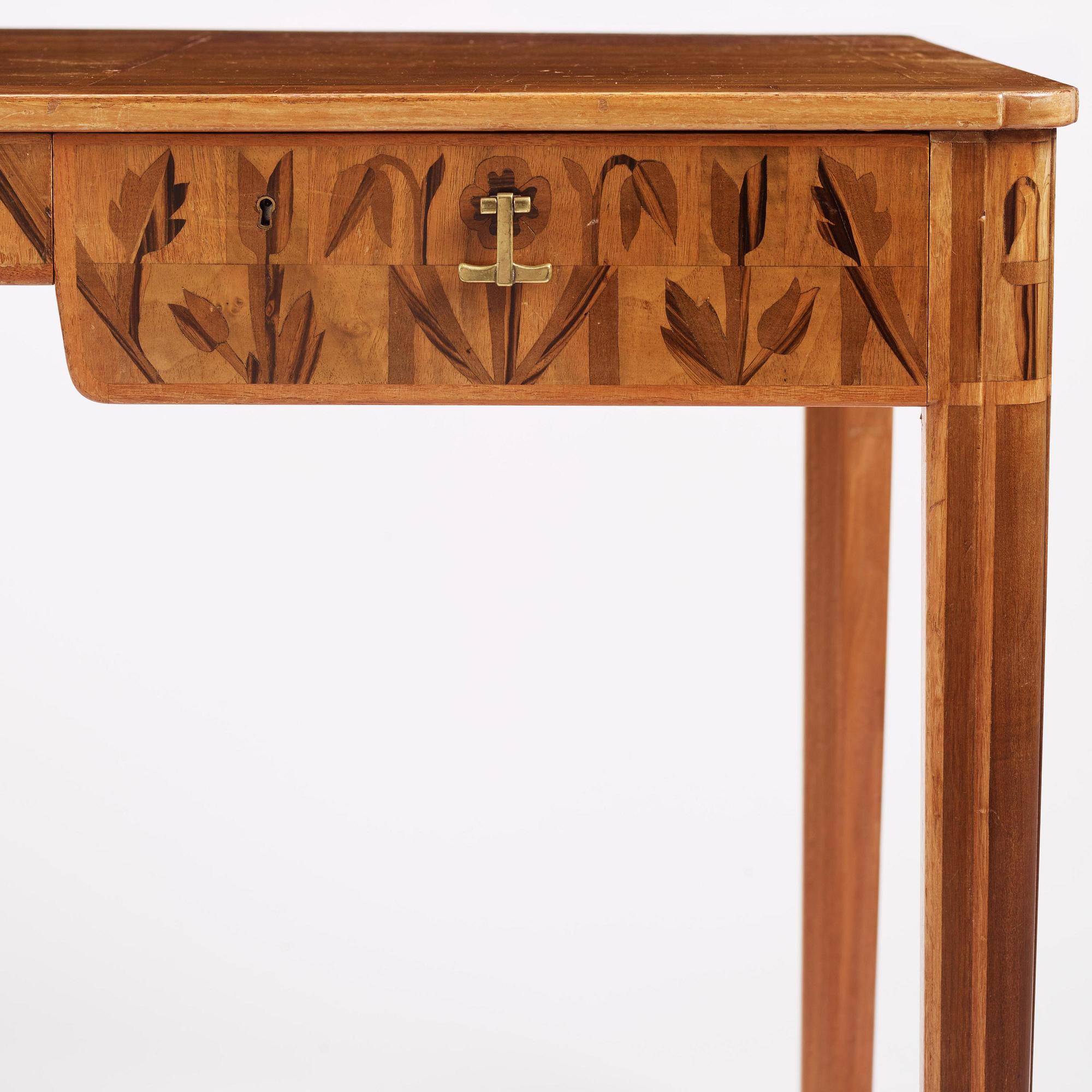 Carl Malmsten, a mahogany desk, Åtvidabergs Industrier, ca 1943.