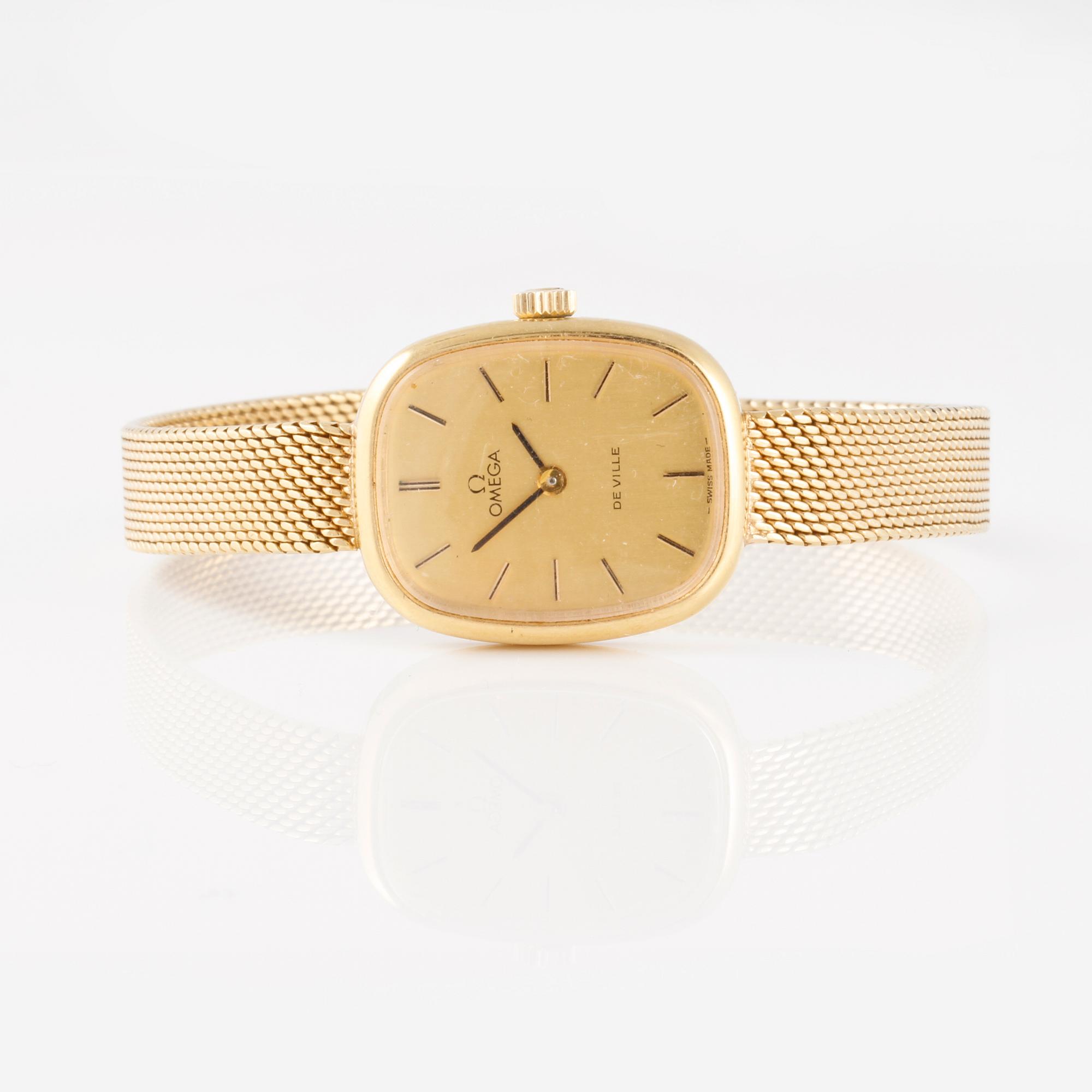 ARMBANDSUR, dam, 18 K guld, Omega, De Ville. Vikt 31 g.