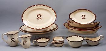 SERVISDELAR, 28 delar porslin, "Pyro" Wilhelm Kåge, Gustavsberg.