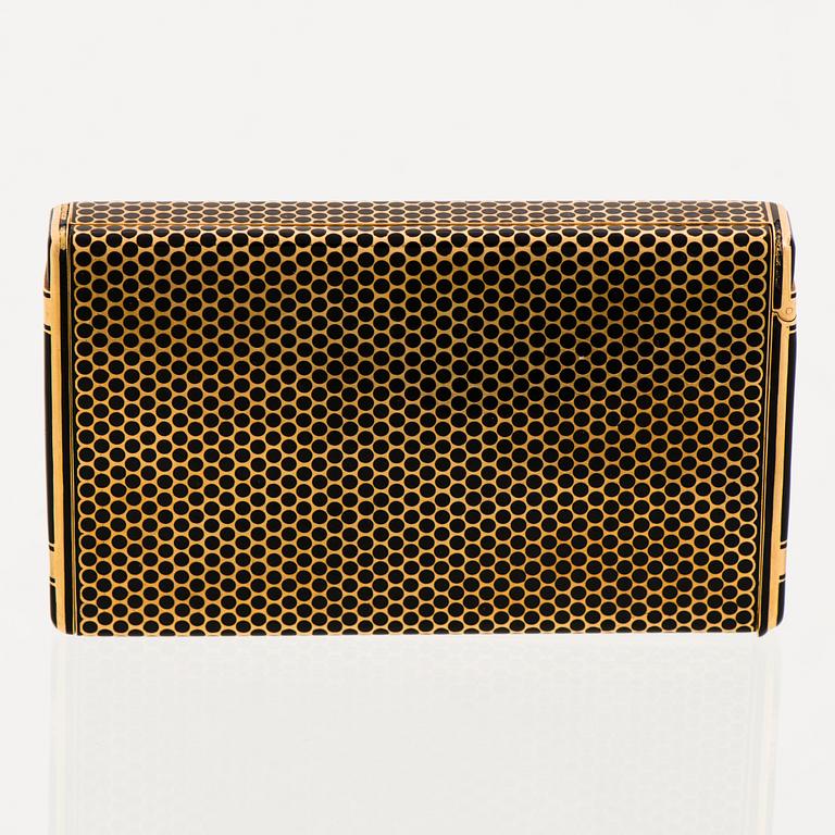 CARTIER ETUI, guld, svart emalj. Cartier.