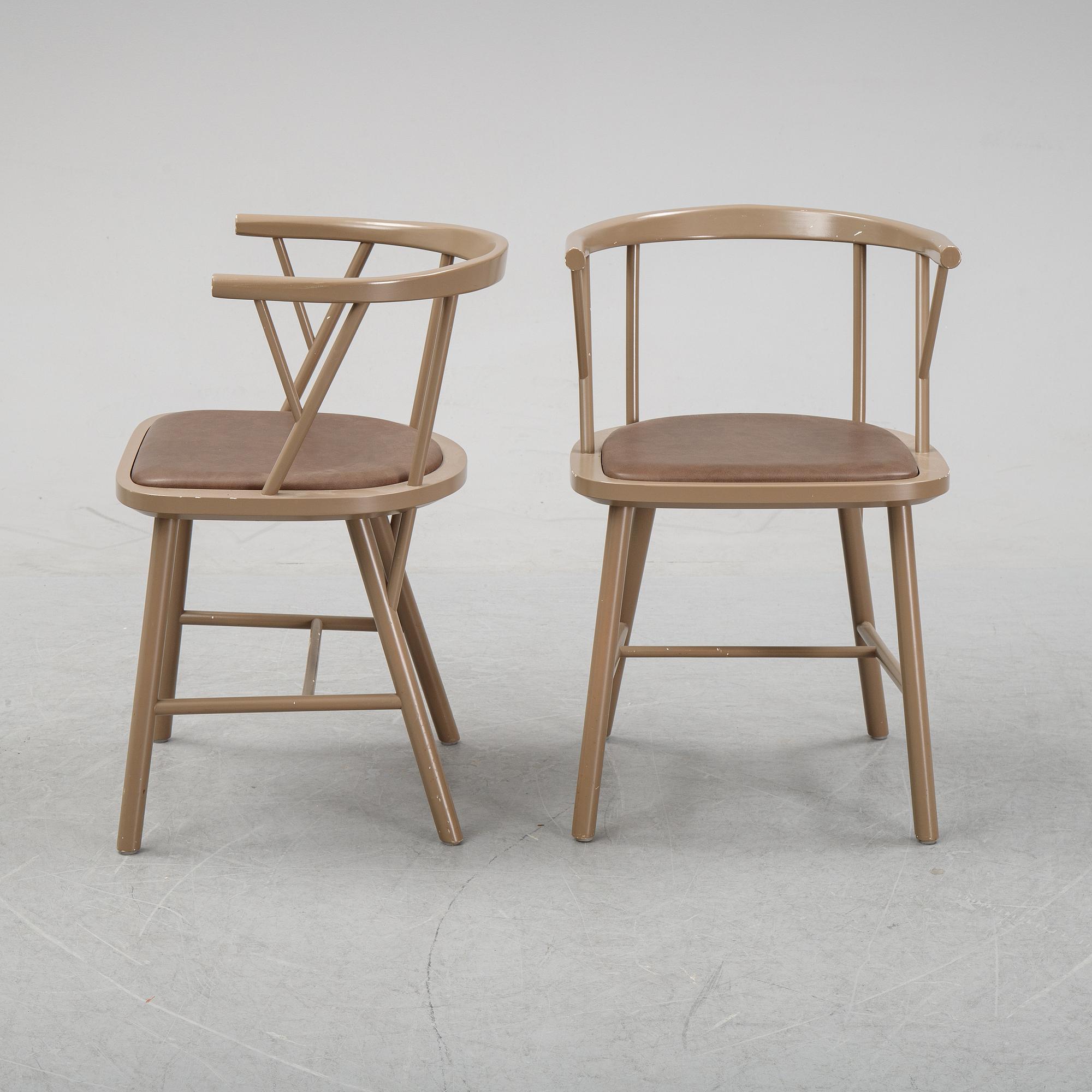 Björn Dahlström karmstolar, ett par, "Yes 097", NC Nordic Care, modell designad 2006.