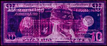 228. David LaChapelle, "Negative Currency: Ten Dollar Bill Used As Negative", 1990 - 2008.