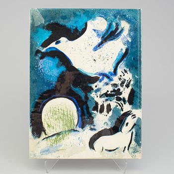 A MARC CHAGALL "Dessins pour la bible" with 24 colour lithographes, Paris 1960.
