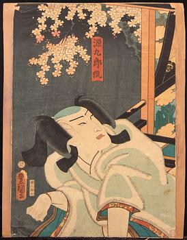 Utagawa Kunisada, träsnitt, Japan 1800-tal.