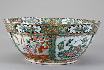 BÅLSKÅL, porslin, Kina, Kanton, 1800-tal.