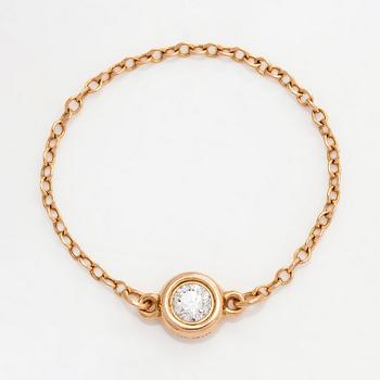 Tiffany & Co, Elsa Peretti, an 18K gold 'Diamonds by The Yard' ring with a brilliant-cut diamond.